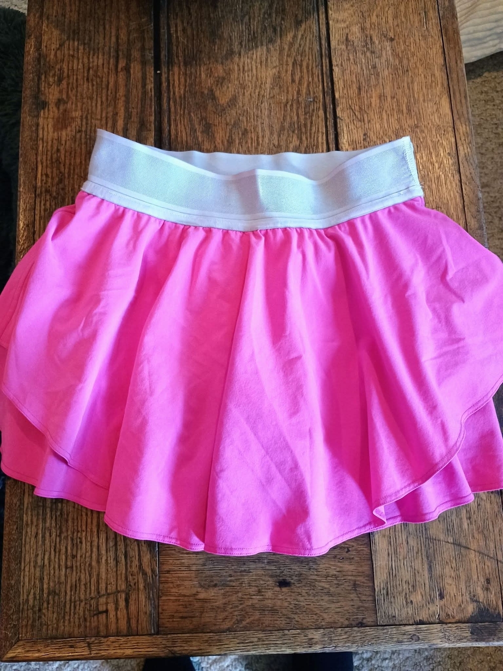 lululemon athletica Hot Pink Skort with White Waistband
